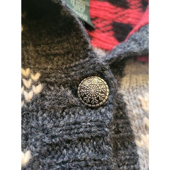 Vintage Ralph Lauren Sweater Women's Medium Hand Knit Wool Christmas - Picture 5 of 6